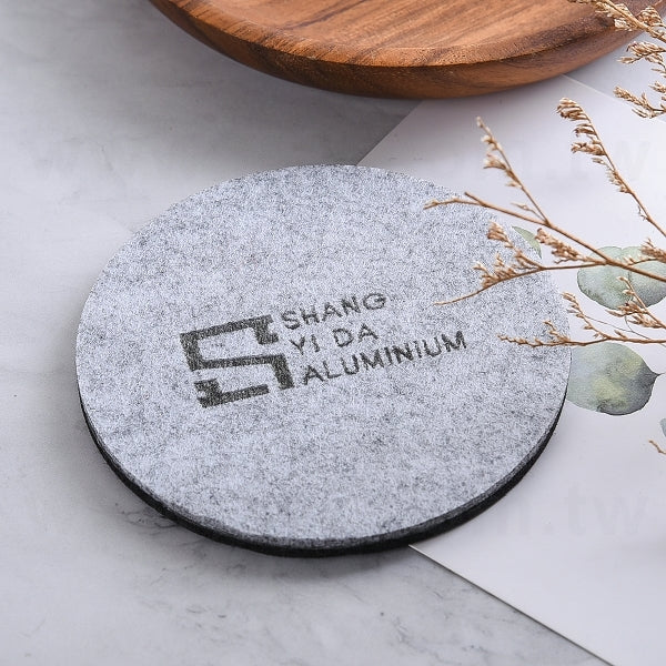 雙層圓形毛氈杯墊