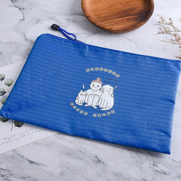 B5拉鍊袋-足球紋牛津布