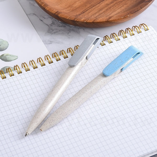 拼色環保小麥秸稈料廣告筆