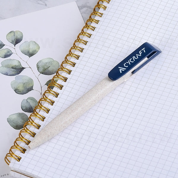 拼色環保小麥秸稈料廣告筆