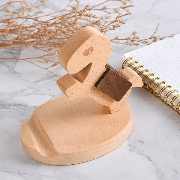 小馬木製手機架