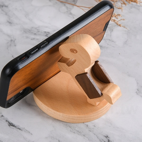 小馬木製手機架