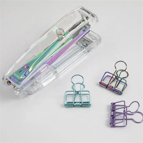 透明亞克力金屬手動訂書機