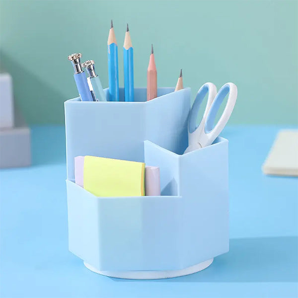 旋轉筆架六角筆筒