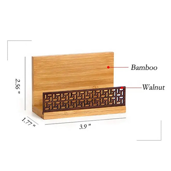 竹木工藝品桌面名片展示架