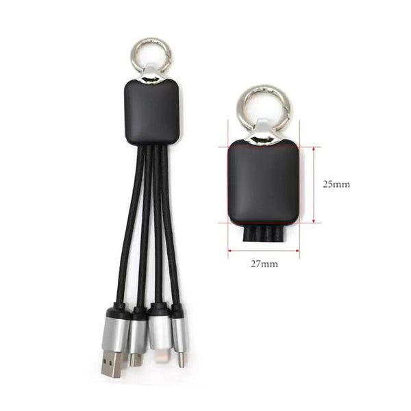 三合一發光USB傳輸充電線