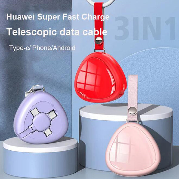 5A快充-三合一可伸縮傳輸充電線