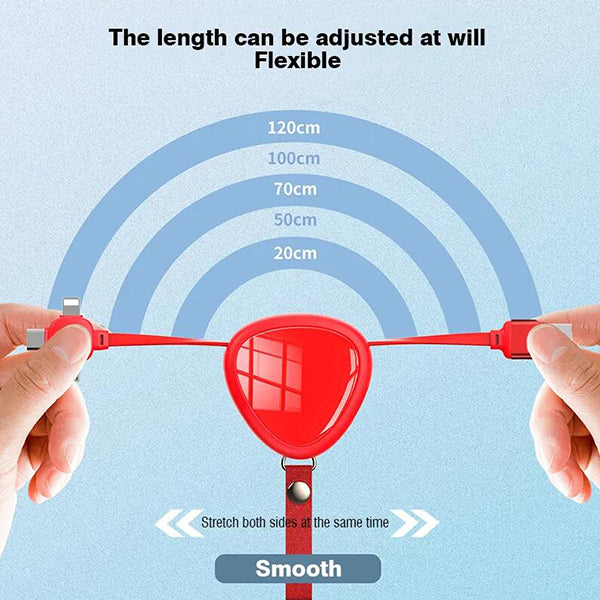 5A快充-三合一可伸縮傳輸充電線
