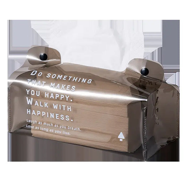 PVC矩形大容量汽車紙巾盒/面紙盒