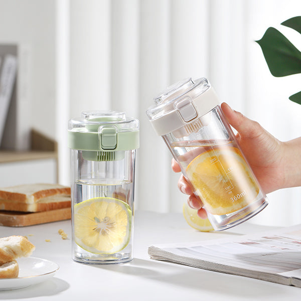 360ml彈蓋式PP隨手杯-附過濾網