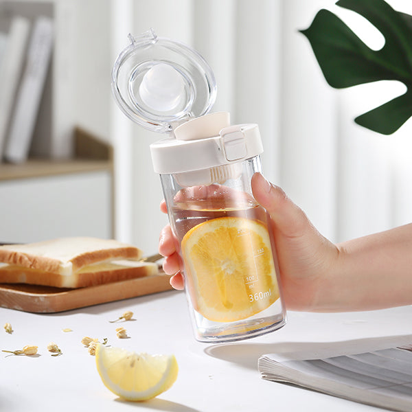 360ml彈蓋式PP隨手杯-附過濾網