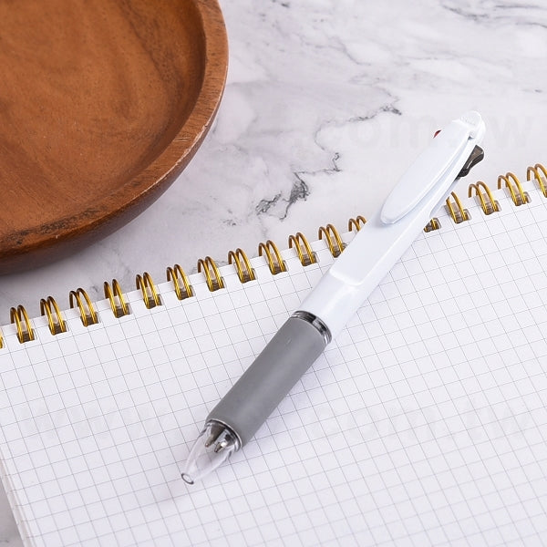 簡約雙色廣告筆-按壓式筆身灰色原子筆
