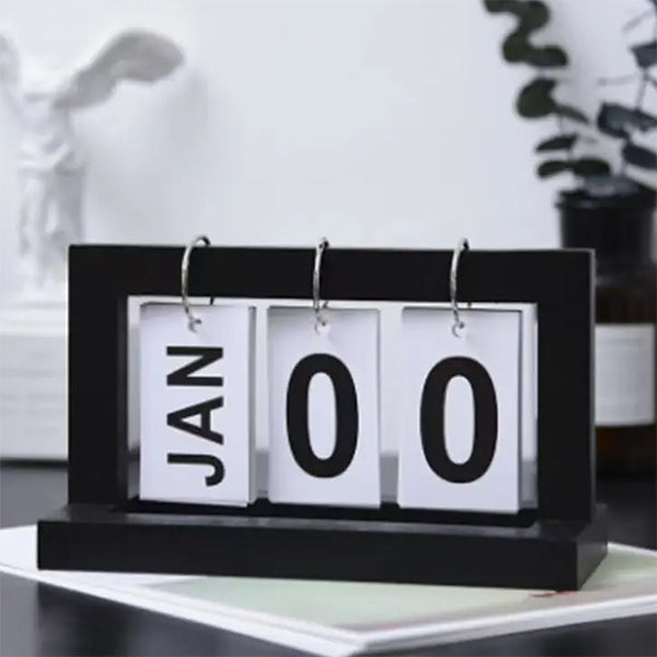 木製手動翻頁日曆