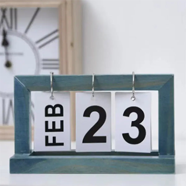 木製手動翻頁日曆