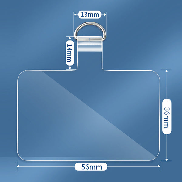 手機掛繩夾片-透明TPU-可印LOGO