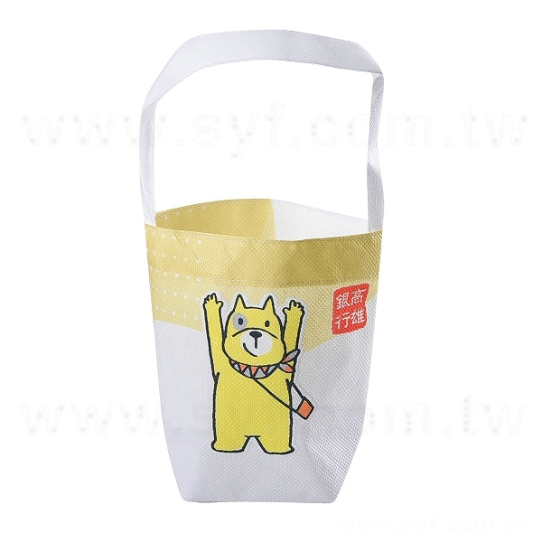 不織布杯套-500ml 有底-可客製化彩色印刷