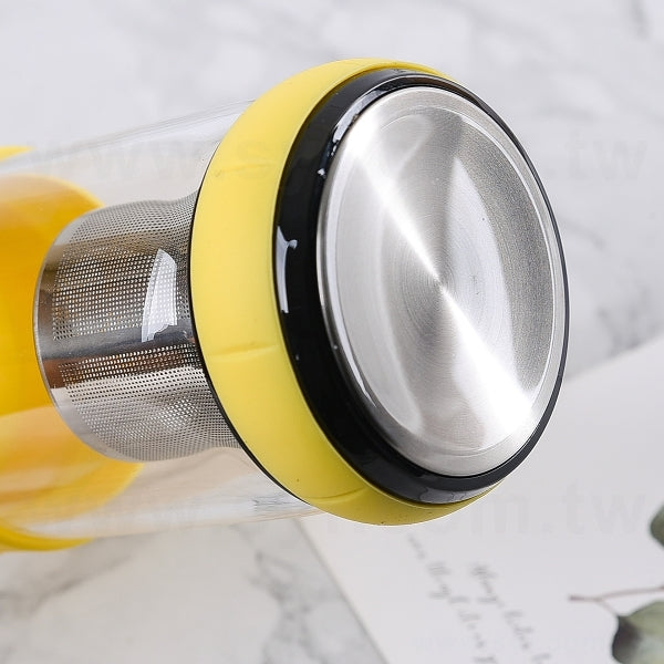 420ml硼矽玻璃-矽膠套玻璃水瓶