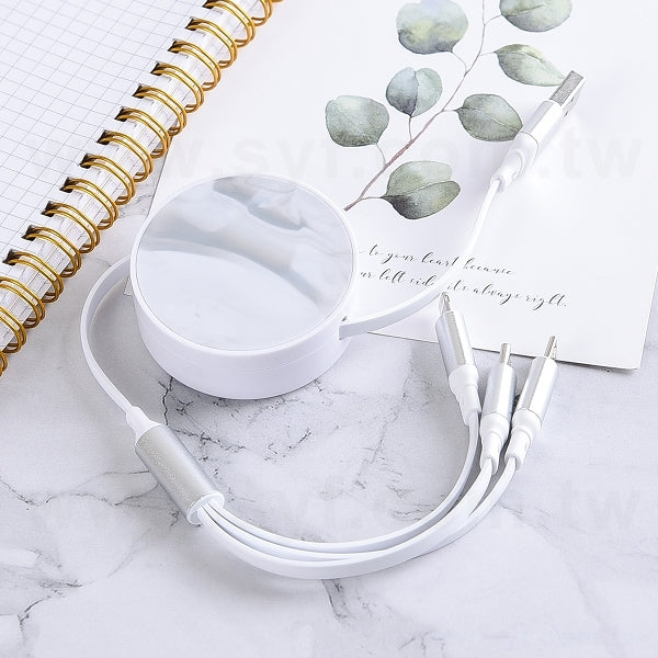 三合一可伸縮傳輸充電線