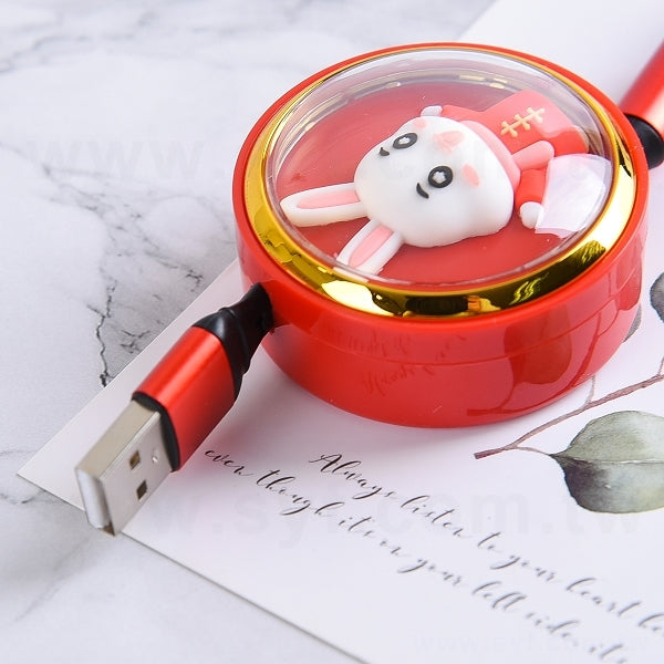 三合一可伸縮傳輸充電線