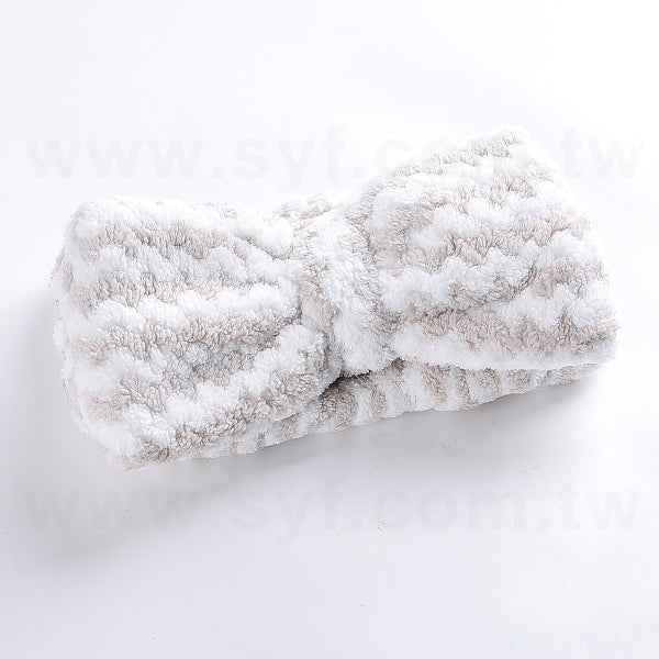 韓式蝴蝶結洗臉束髮帶-可印LOGO