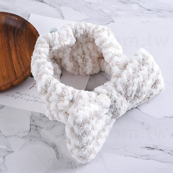 韓式蝴蝶結洗臉束髮帶-可印LOGO