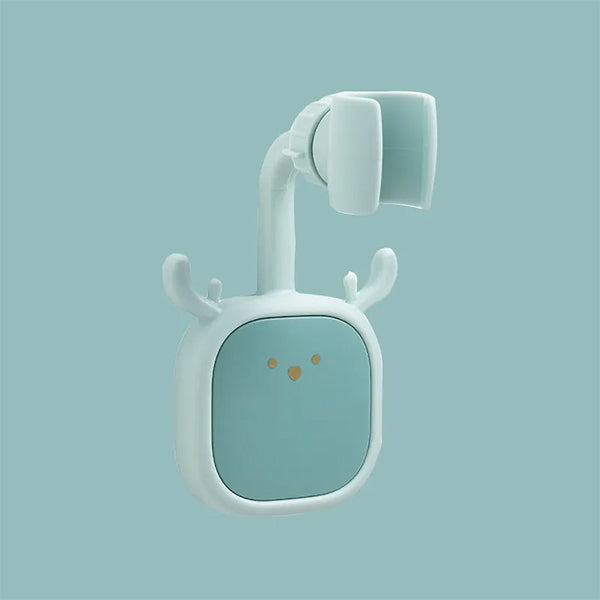 小鹿花造型通用360度可調可旋轉可拆卸免打孔花灑頭支架