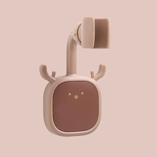 小鹿花造型通用360度可調可旋轉可拆卸免打孔花灑頭支架