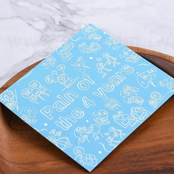 造型便利貼-底卡-5x7cm-內頁彩色印刷便利貼