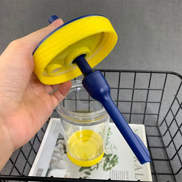 熱銷創意杯- 18oz 塑料防溢帶吸管奶茶杯