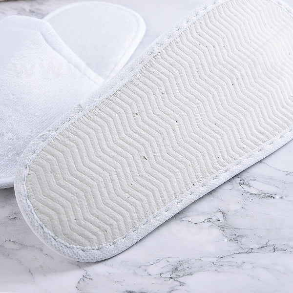 半包拉毛布拖鞋