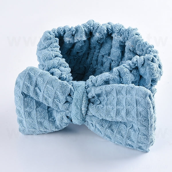 素色蝴蝶結洗臉束髮帶