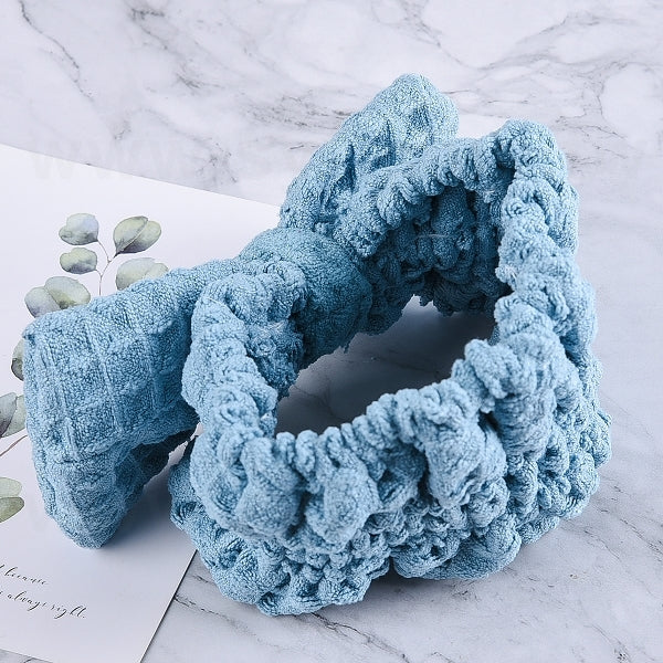 素色蝴蝶結洗臉束髮帶