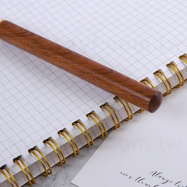 開蓋式木製黃銅單色筆