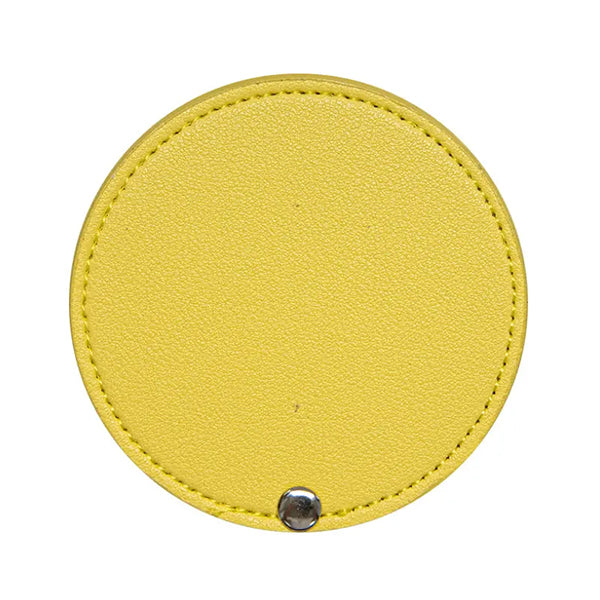 PU皮革口袋鏡子手持迷你化妝鏡