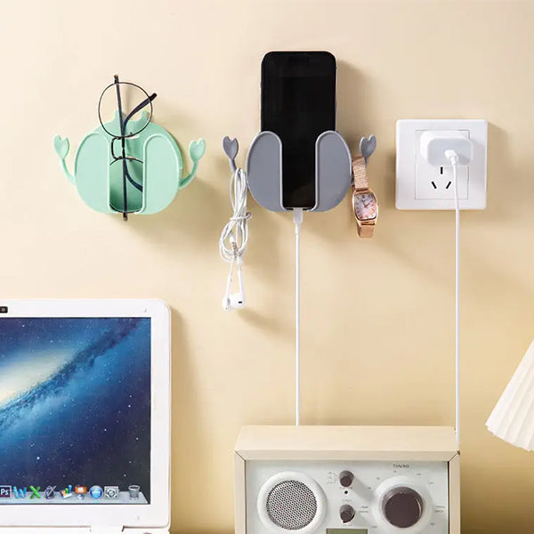 節省空間收納盒手機插頭支架掛鉤