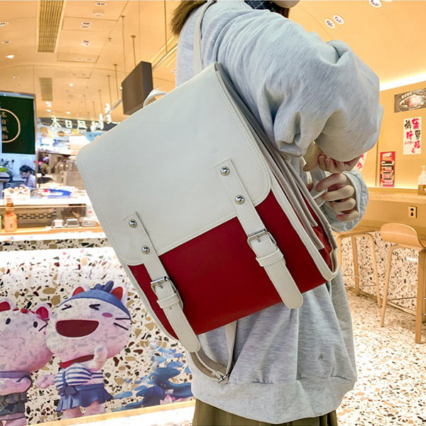 翻蓋雙肩後背包