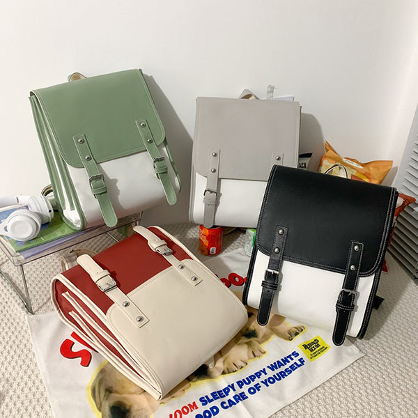 翻蓋雙肩後背包