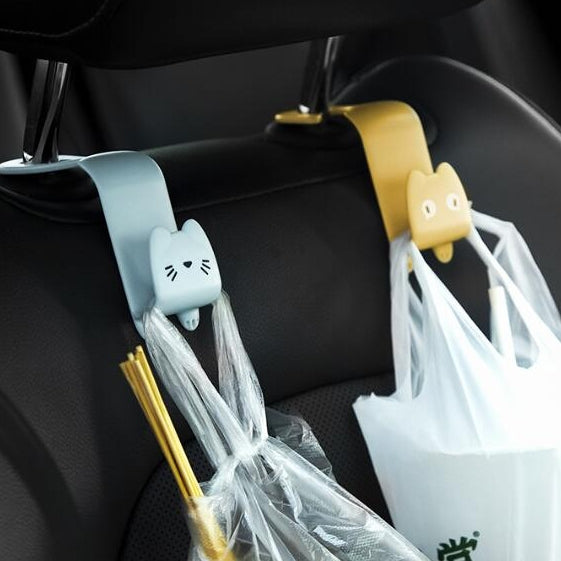 可愛貓咪卡通汽車後座掛鉤