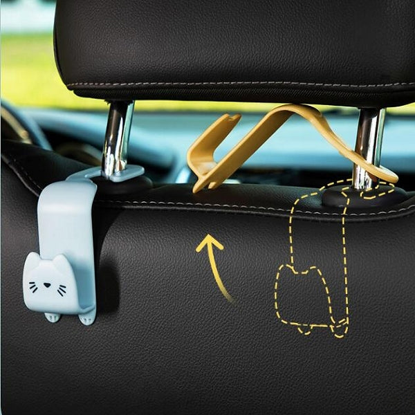 可愛貓咪卡通汽車後座掛鉤