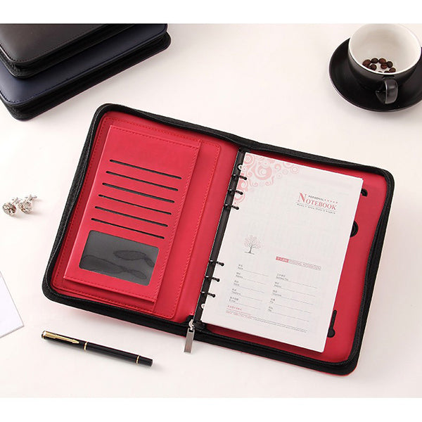 PU皮6孔活頁工商日誌