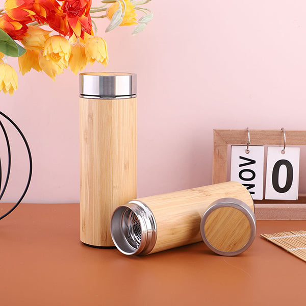 不鏽鋼竹製保溫杯