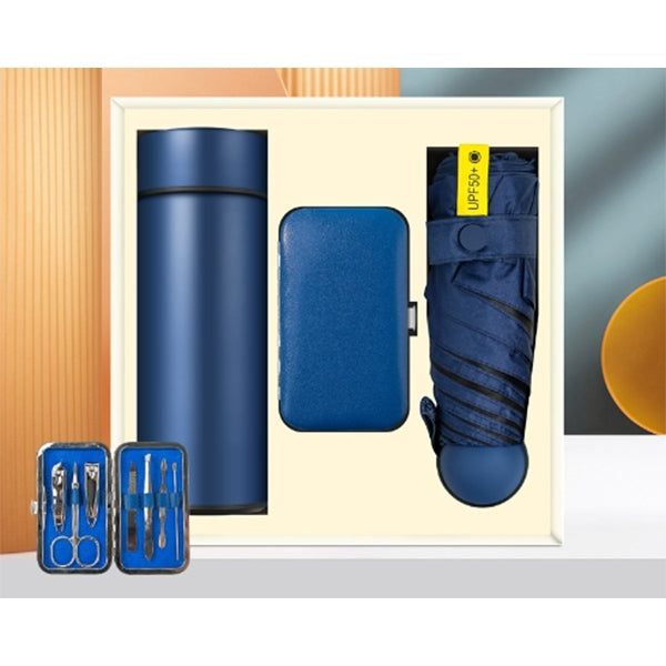 夏季消暑禮盒-保溫杯/手持電扇/雨傘/修甲組