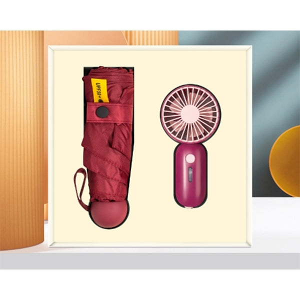 夏季消暑禮盒-保溫杯/手持電扇/雨傘/修甲組