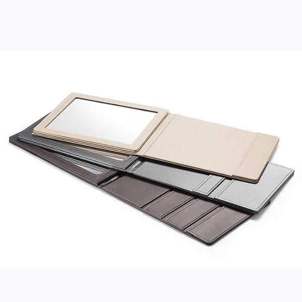 折疊便攜皮革旅行化妝鏡