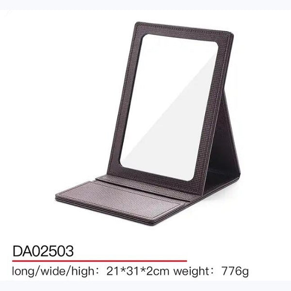 折疊便攜皮革旅行化妝鏡