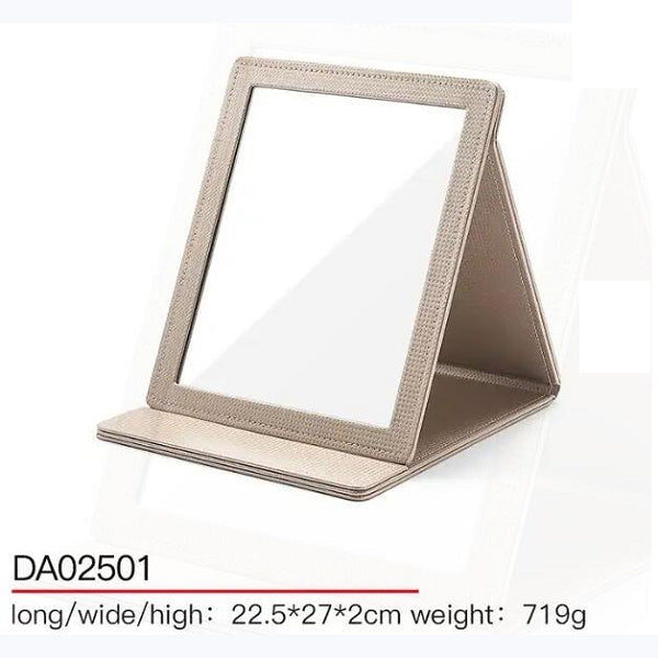 折疊便攜皮革旅行化妝鏡