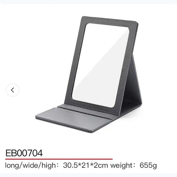 折疊便攜皮革旅行化妝鏡