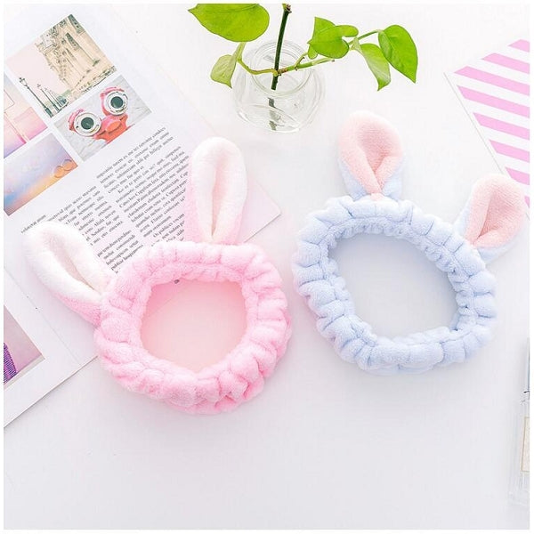 兔耳造型法蘭絨髮帶