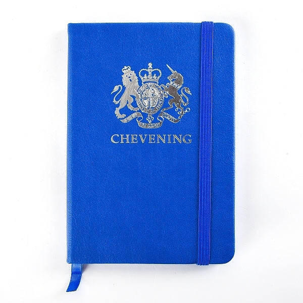 A6皮革燙銀束帶PU筆記本