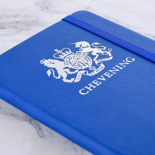 A6皮革燙銀束帶PU筆記本